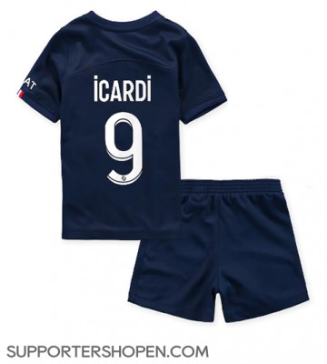 Paris Saint-Germain Mauro Icardi #9 Hemmatröja Barn 2022-23 Kortärmad (+ korta byxor)